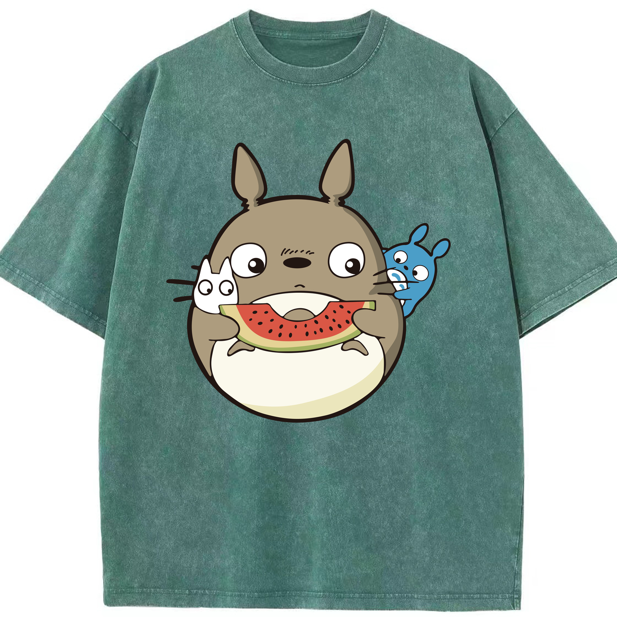 （画像用） となりのトトロ 草壁メイ 草壁サツキ My Neighbor Totoro Satsuki Kusakabe Mei Kusakabe 綿100% ヴィンテージ風 半袖Tシャツ（フロントプリント）